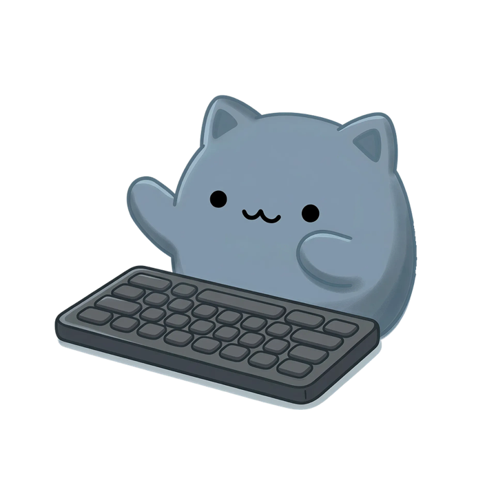 Blue cat idle pose